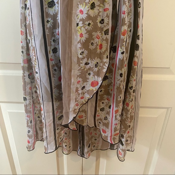 Tribal Print Flowy Strapless Hi-low Wrap Sundress XS - Picture 5 of 14